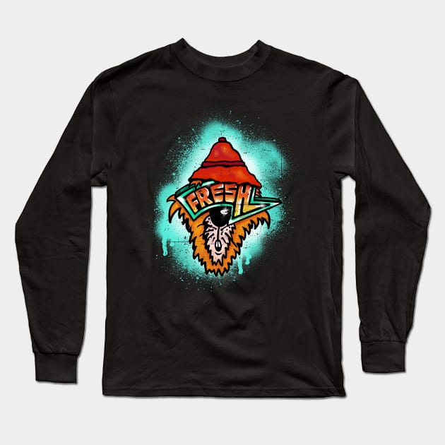 Fresh Hip Hop Tiger Long Sleeve T-Shirt by Bee Fernandez